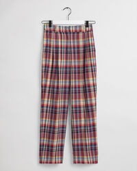 Pantalones de pinzas y talle alto a cuadros