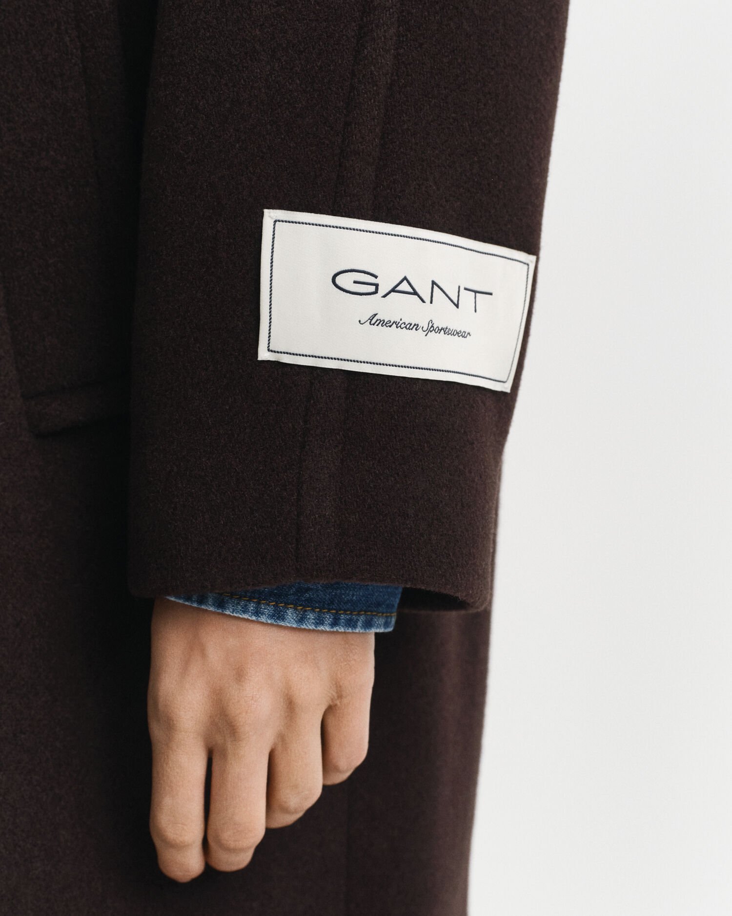 Abrigo largo en mezcla de lana