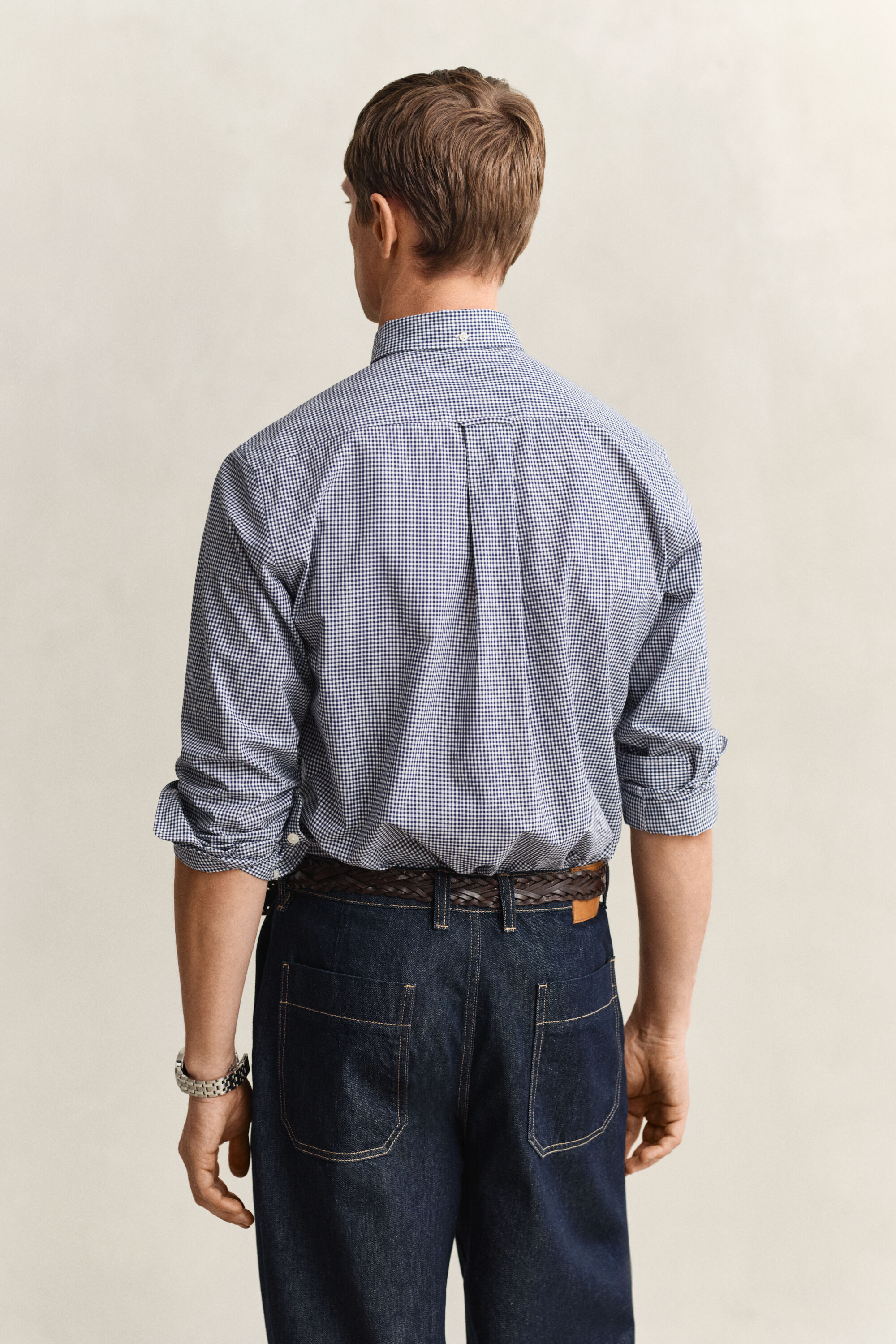 Camisa clásica de popelina de cuadros Vichy