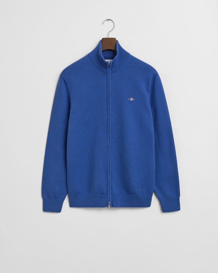 Cárdigan de algodón con cremallera Casual