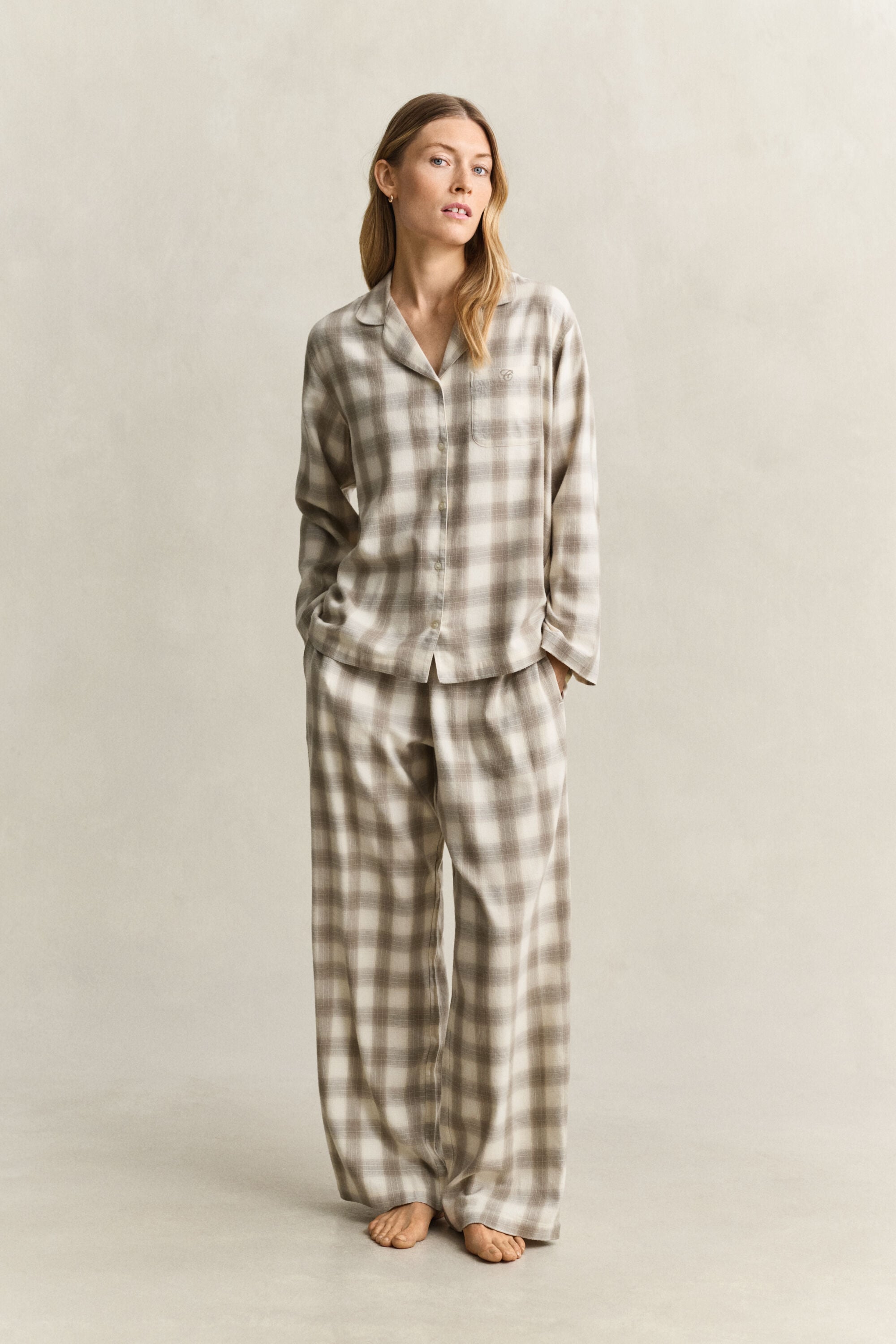 Pijama de franela a cuadros