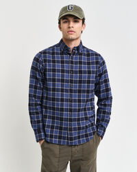 Camisa Regular Fit a cuadros con diseño de espiga