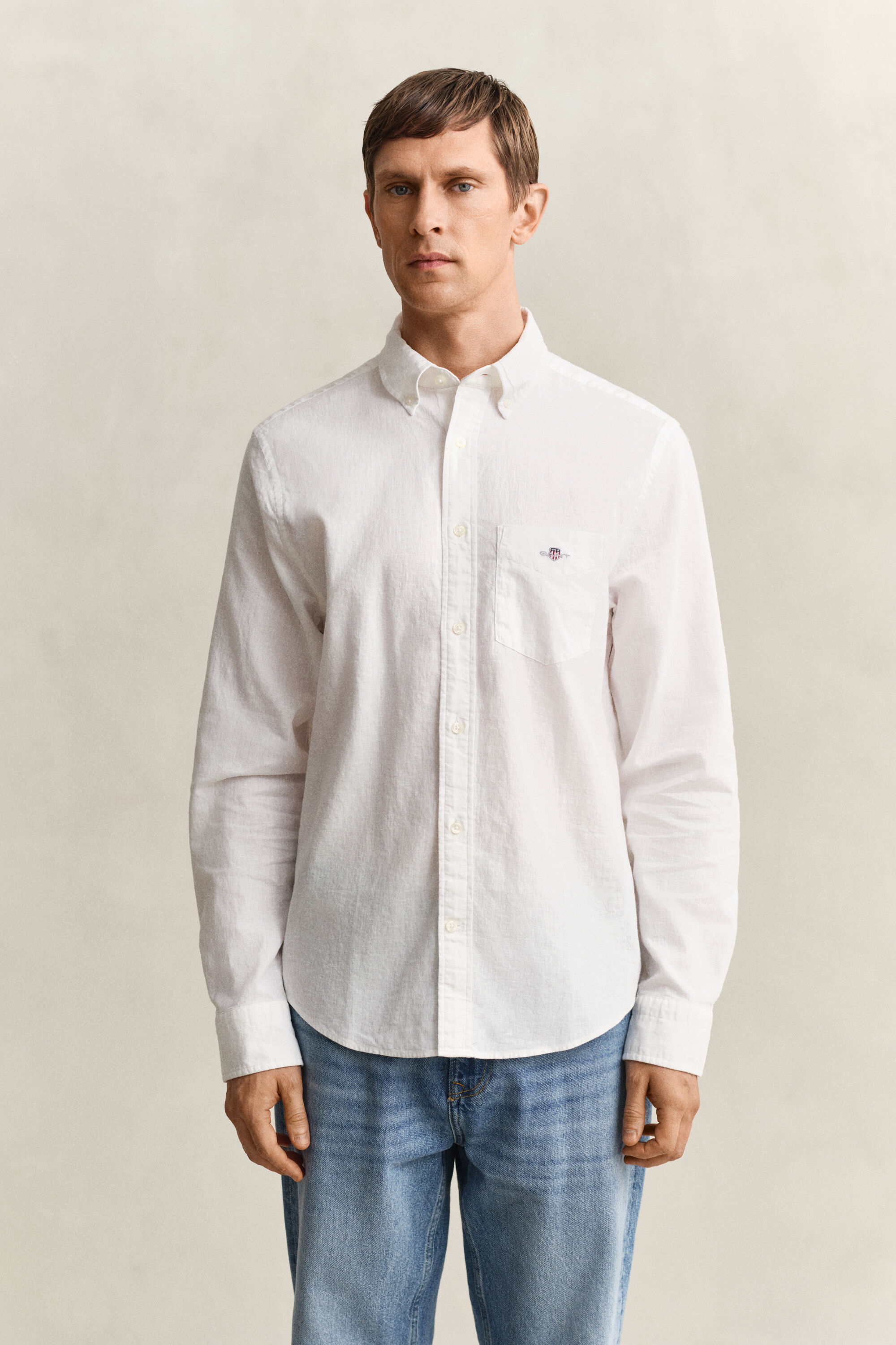 Camisa de mezcla de lino