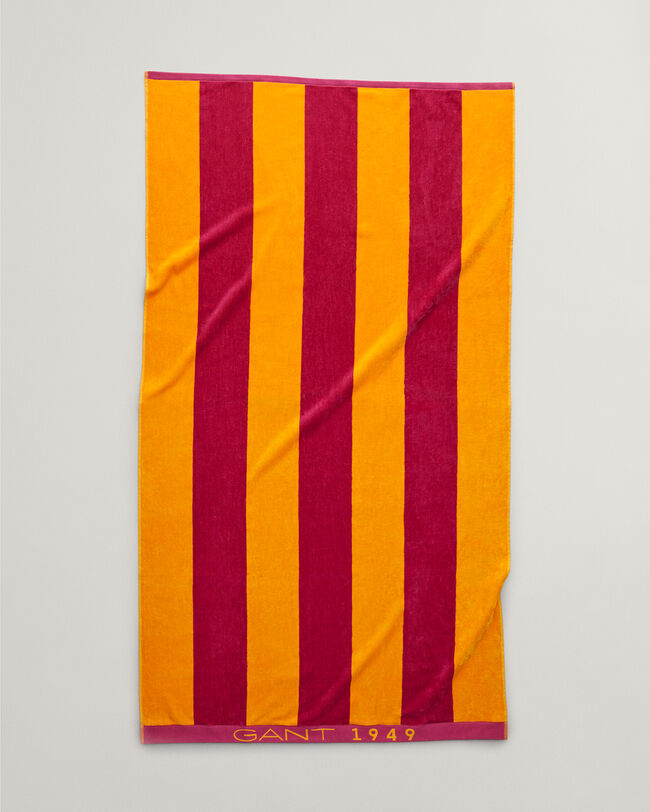 Toalla de playa de rayas gruesas