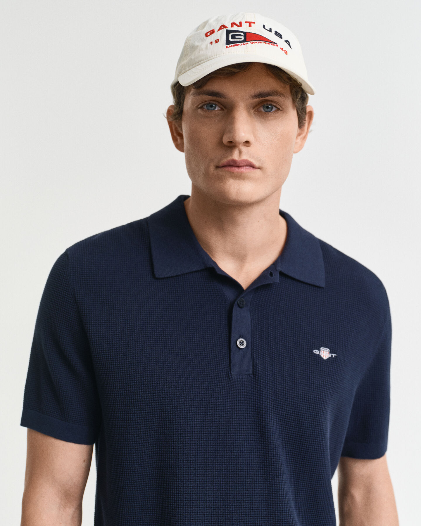 Polo de algodón Micro Textured