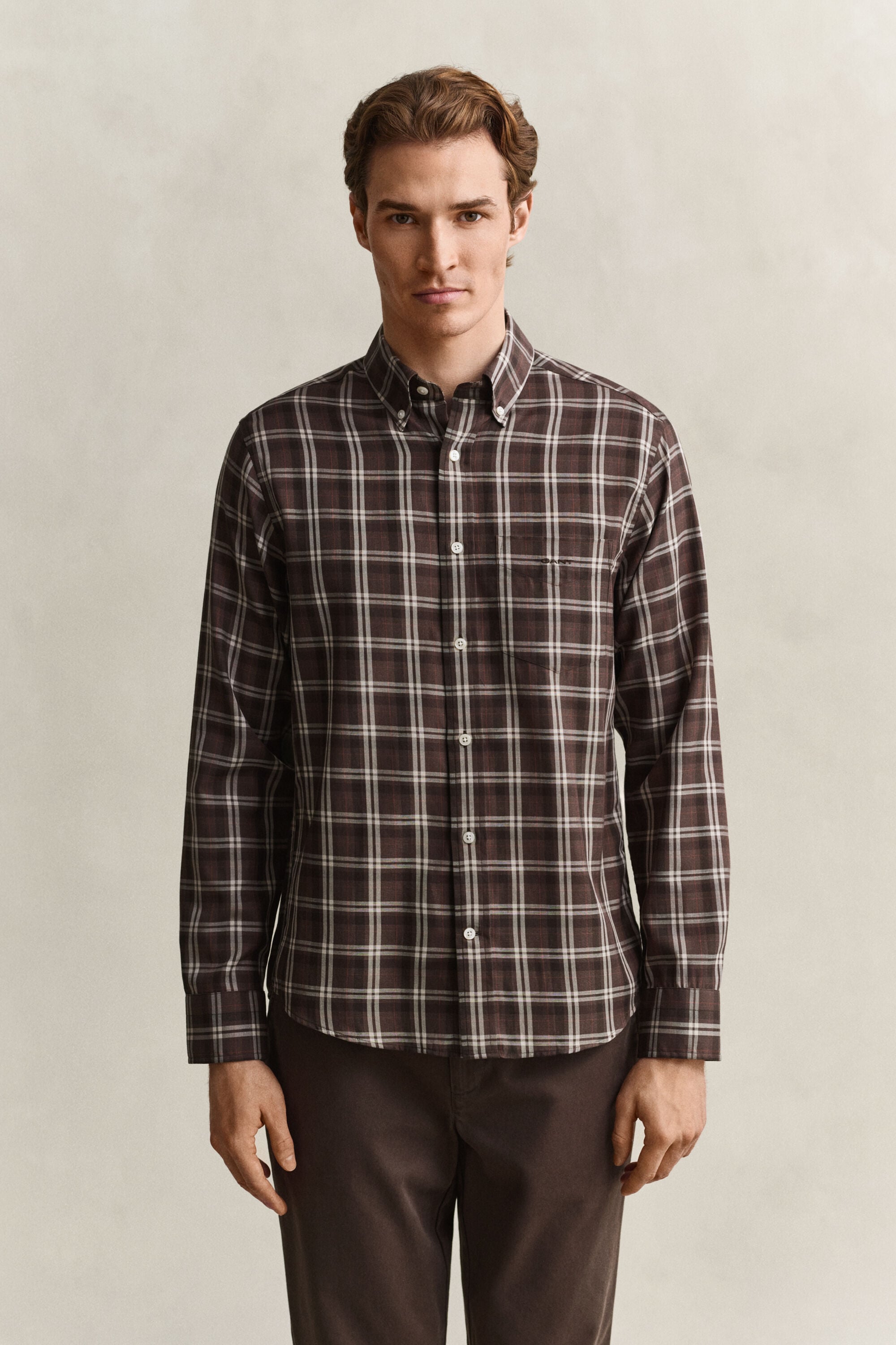 Camisa de sarga a cuadros