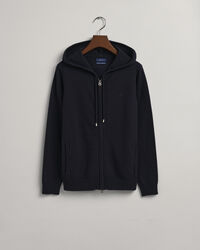 Sudadera con capucha y cremallera en lana de oveja muy fina