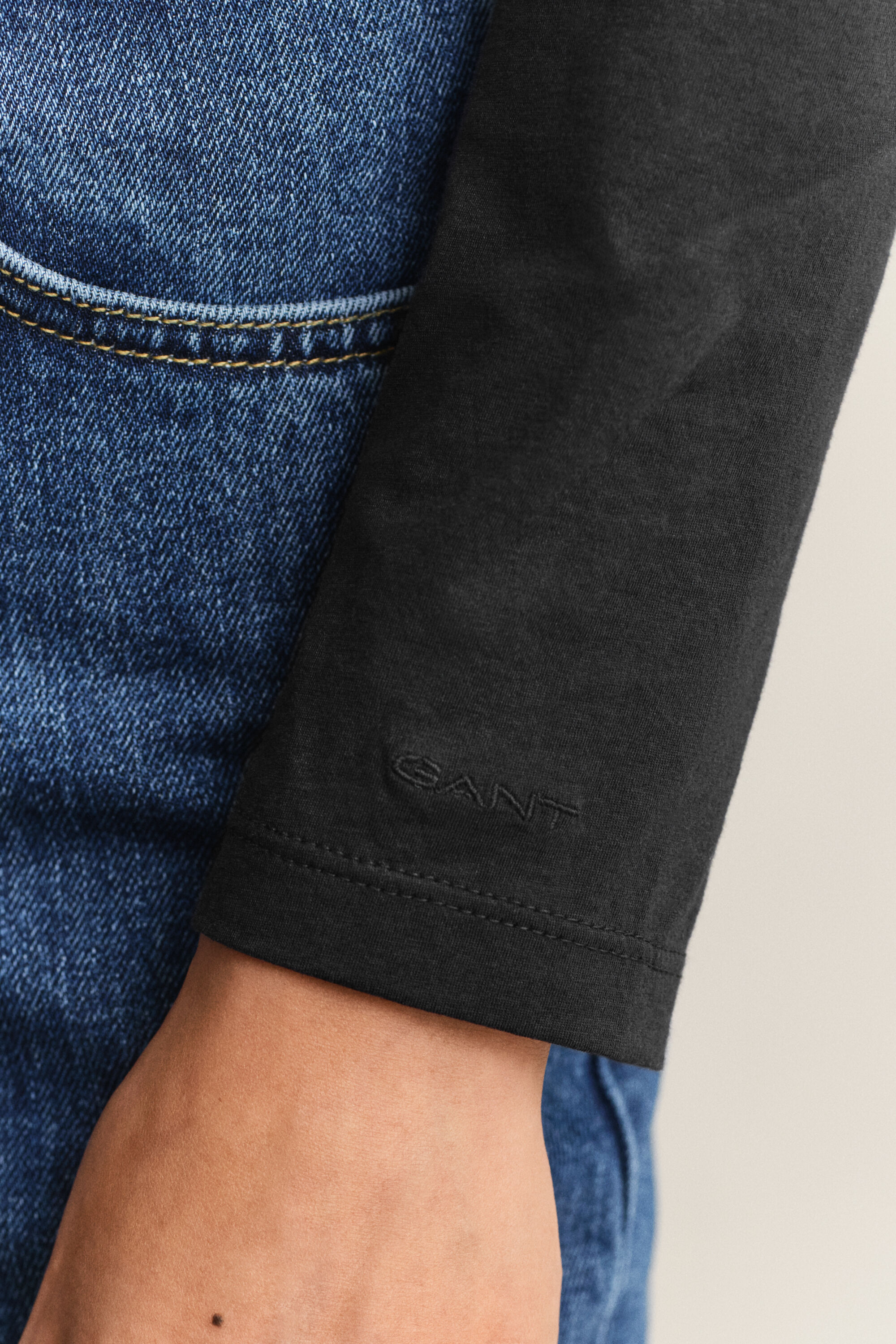 Camiseta de manga larga de algodón