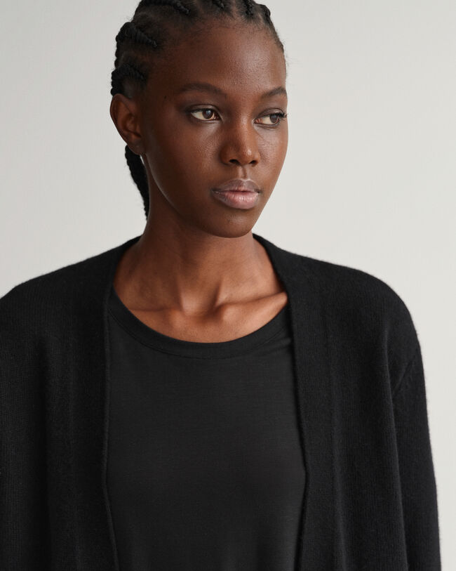 Cárdigan largo de lana