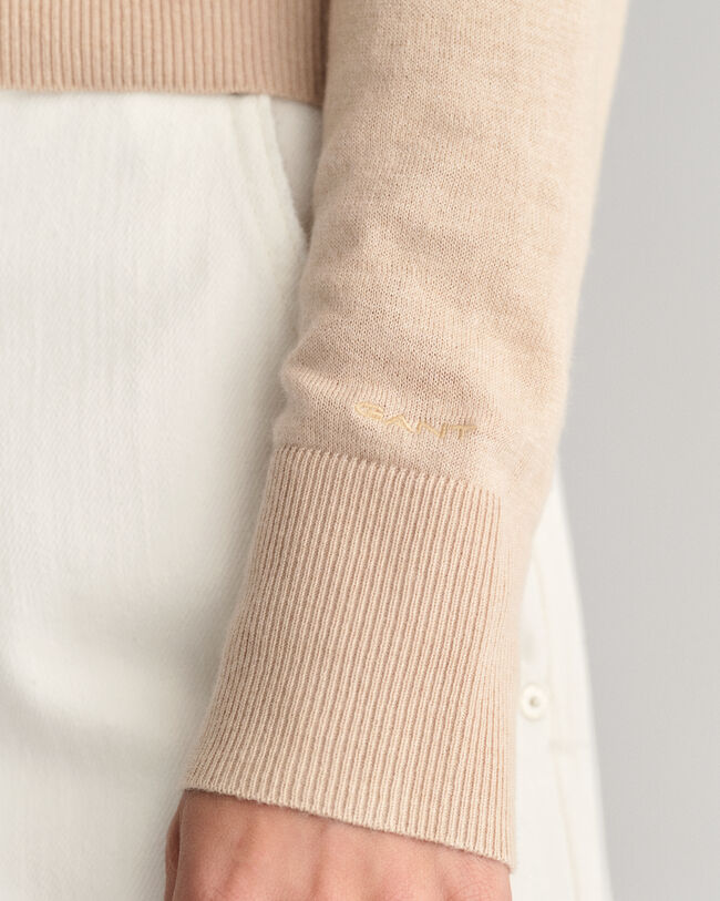 Jersey de cuello redondo en punto fino