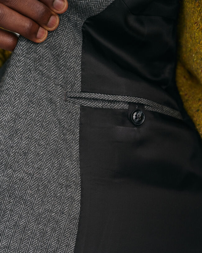 Americana de traje con diseño de espiga