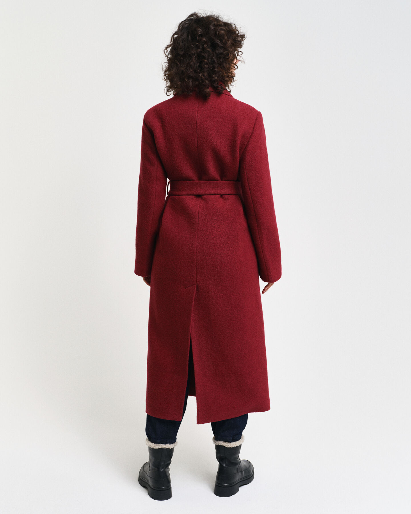 Abrigo cruzado con textura