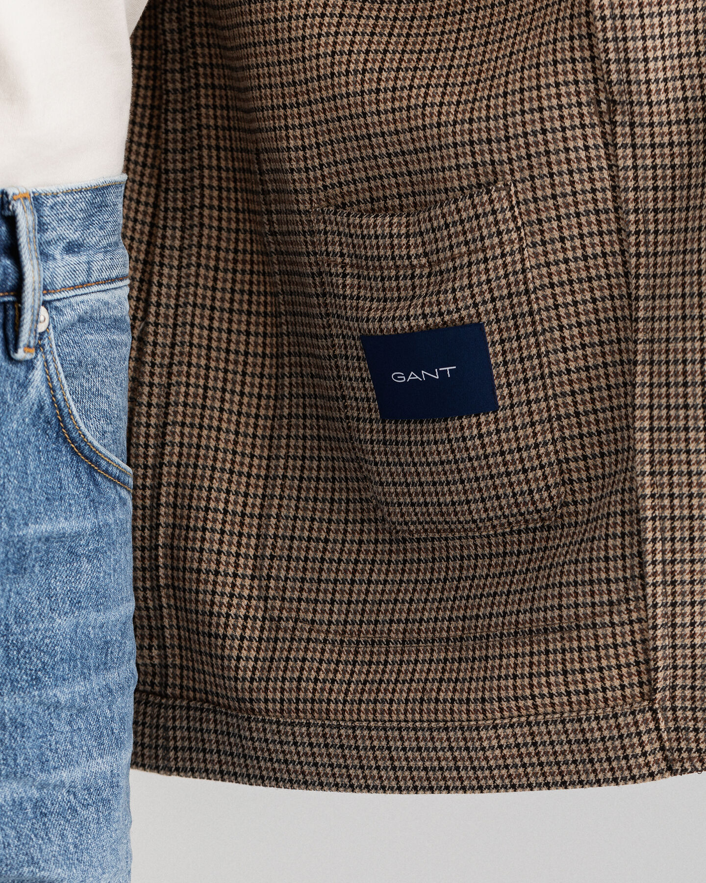 Chaqueta fruncida a cuadros