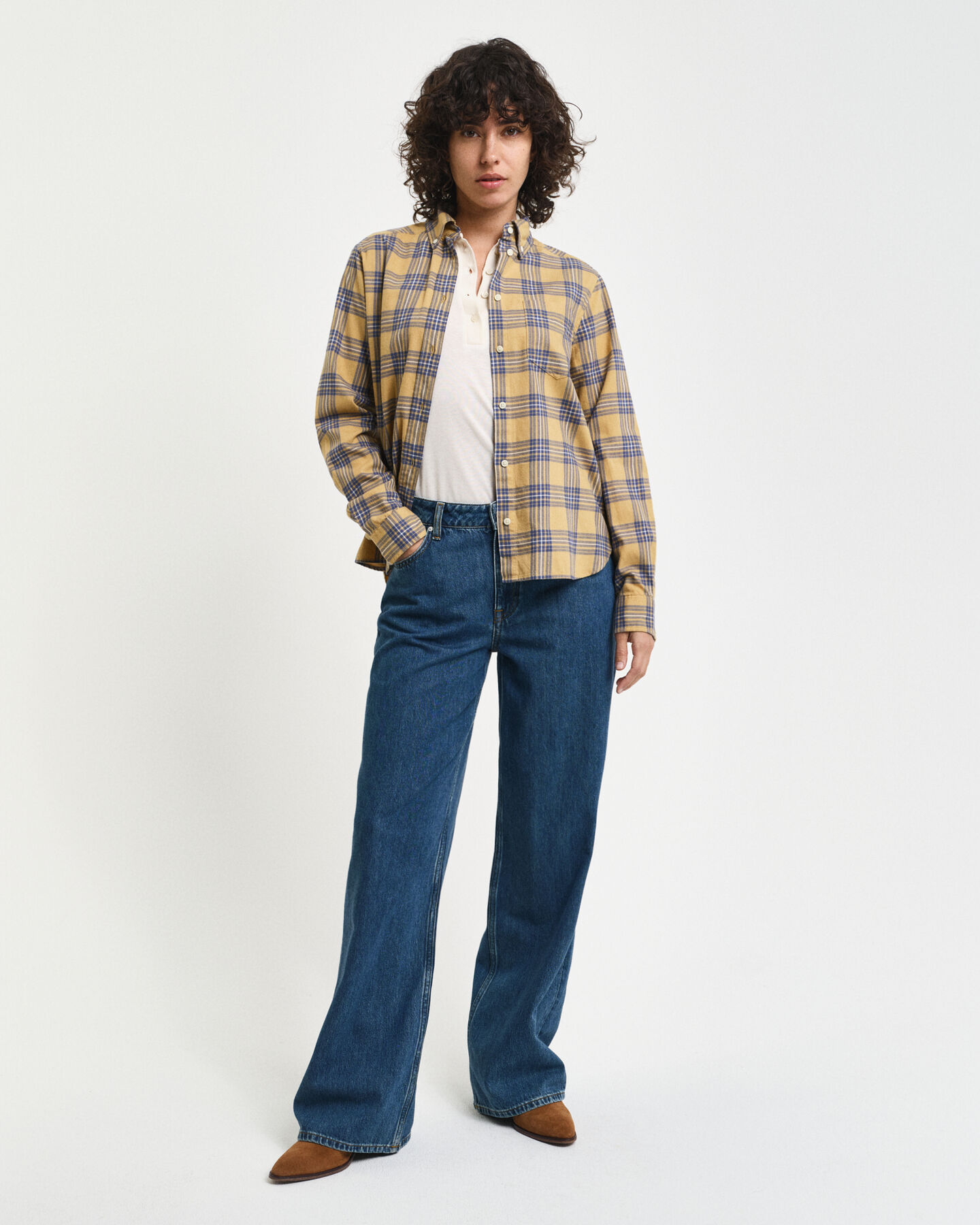 Camisa Regular Fit de franela a cuadros