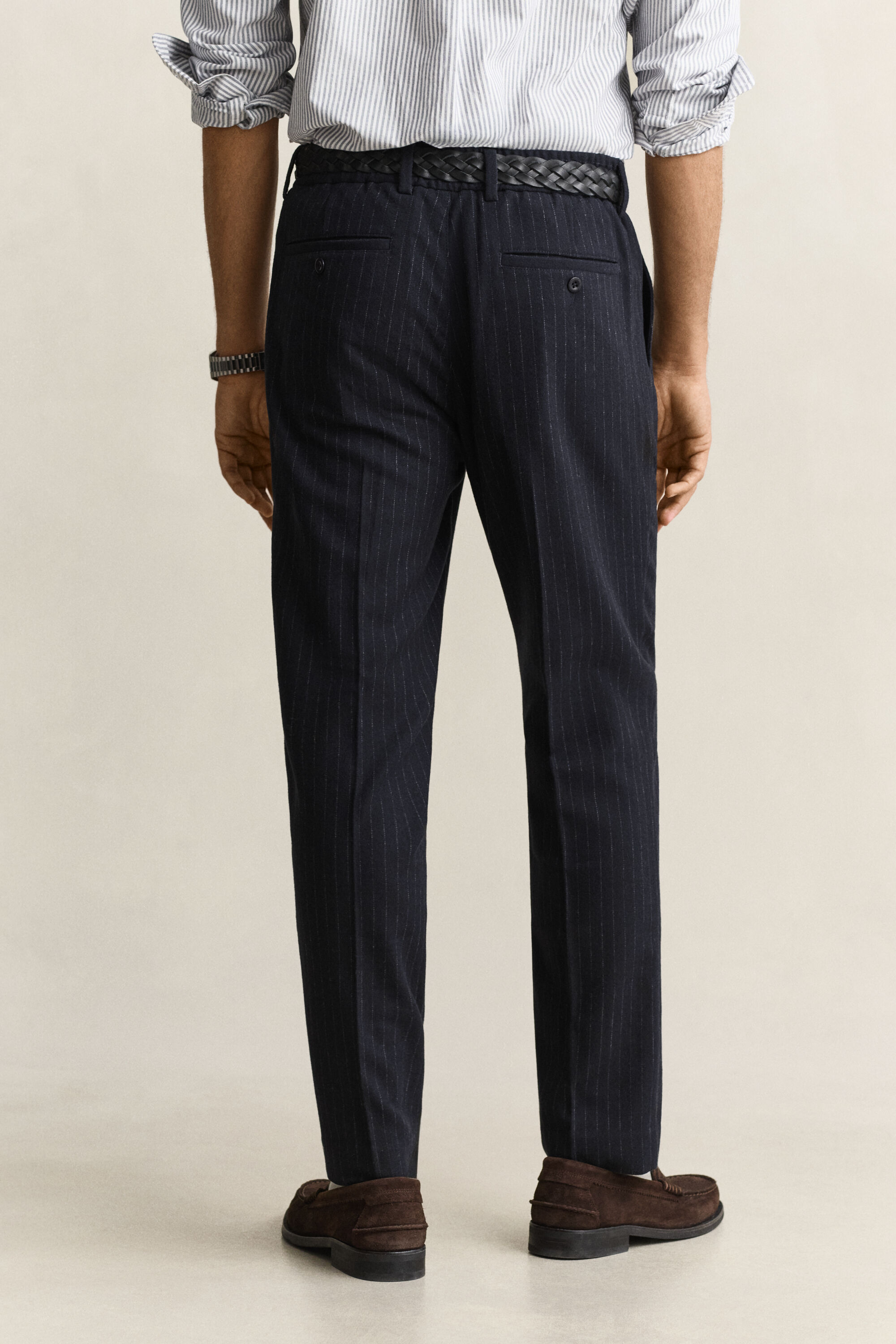 Pantalones Tapered de franela de lana