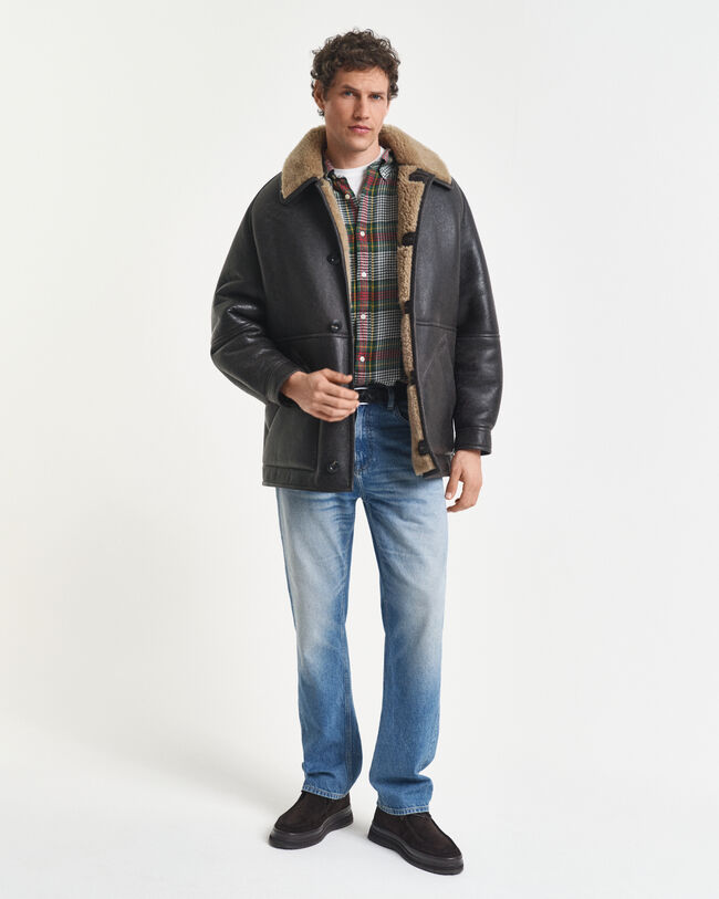 Camisa Relaxed Fit de sarga ligera a cuadros