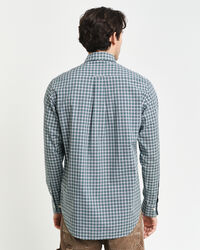 Camisa Regular Fit de popelina a cuadros peque&ntilde;os