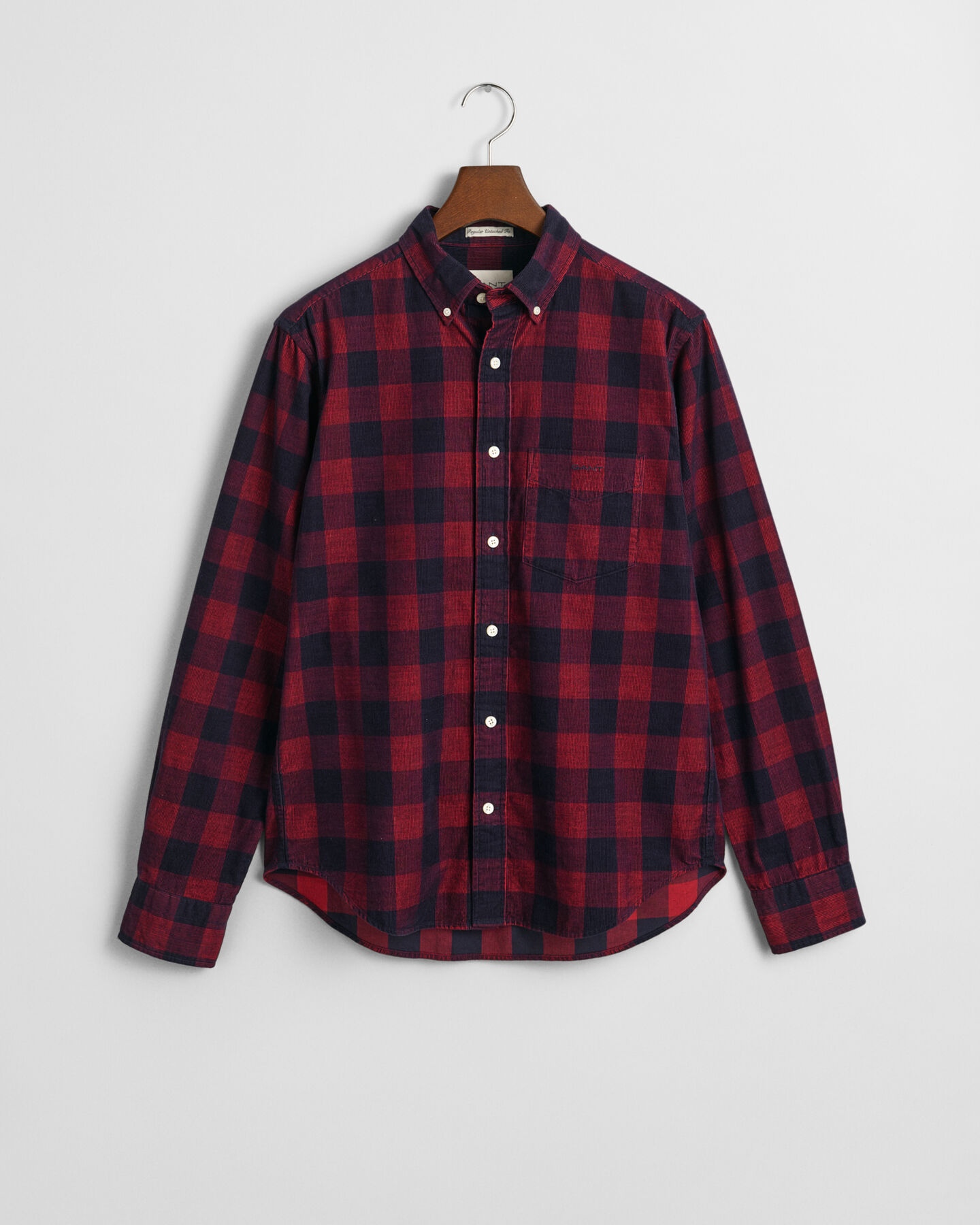 Camisa Regular Fit de pana a cuadros