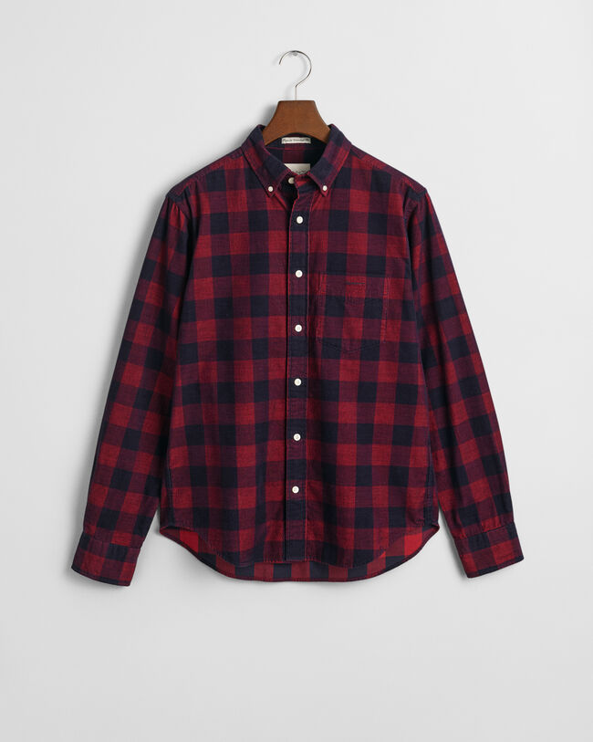 Camisa Regular Fit de pana a cuadros