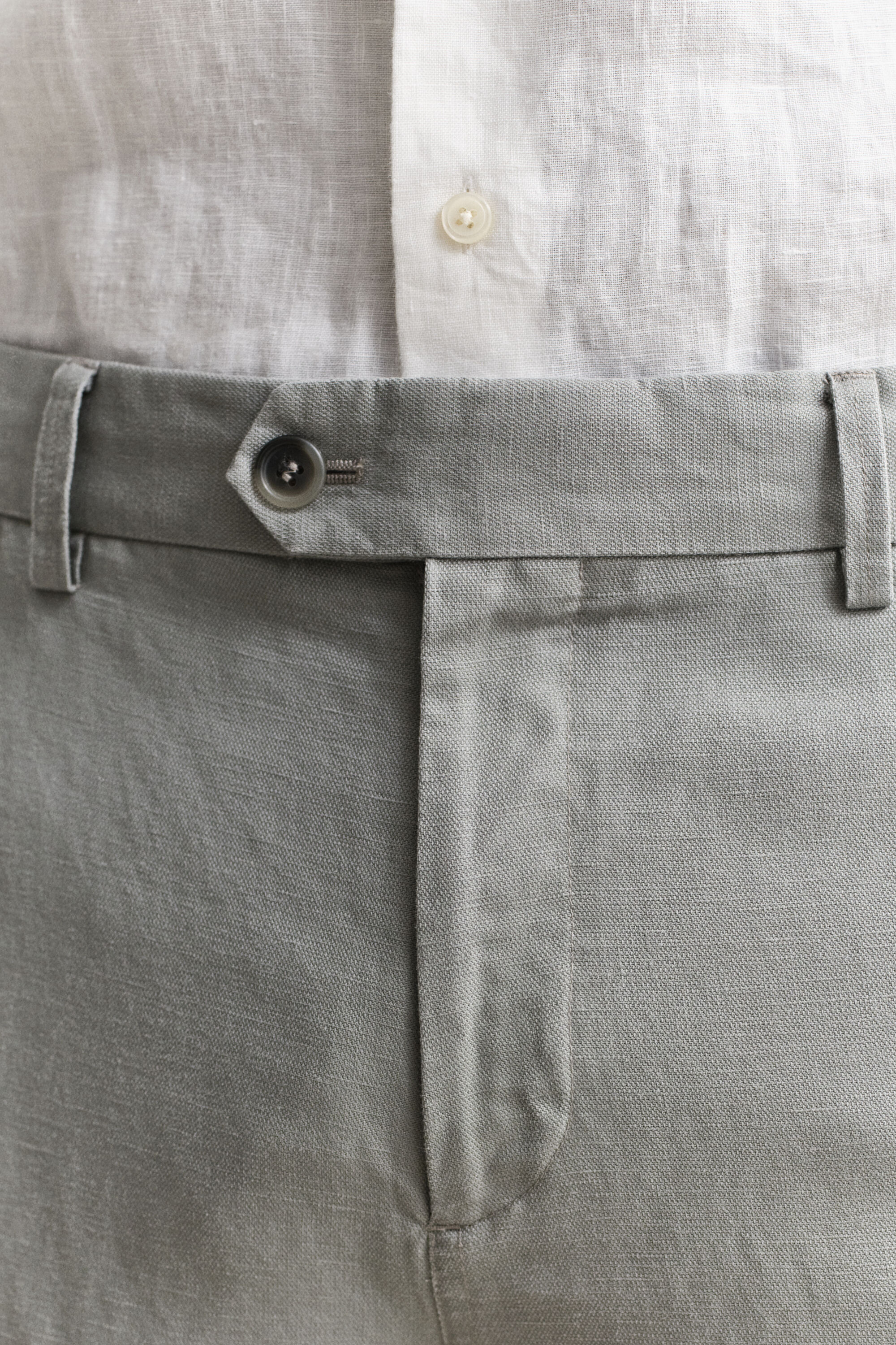 Pantalones de traje de lyocell y lino