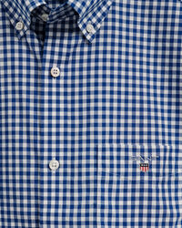 Camisa Regular Fit de manga corta y velarte a cuadros Vichy