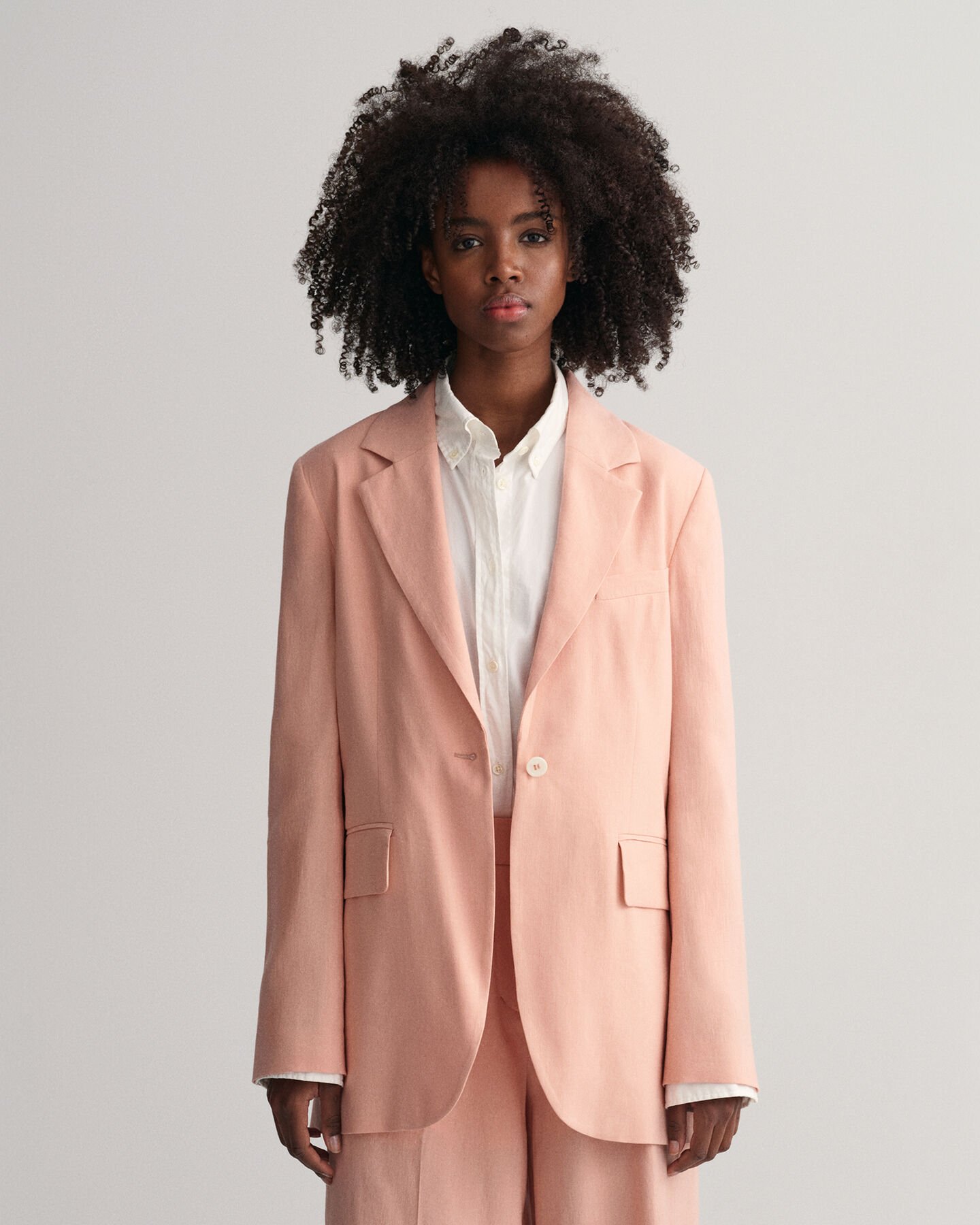 Americana Regular Fit de lino elástico