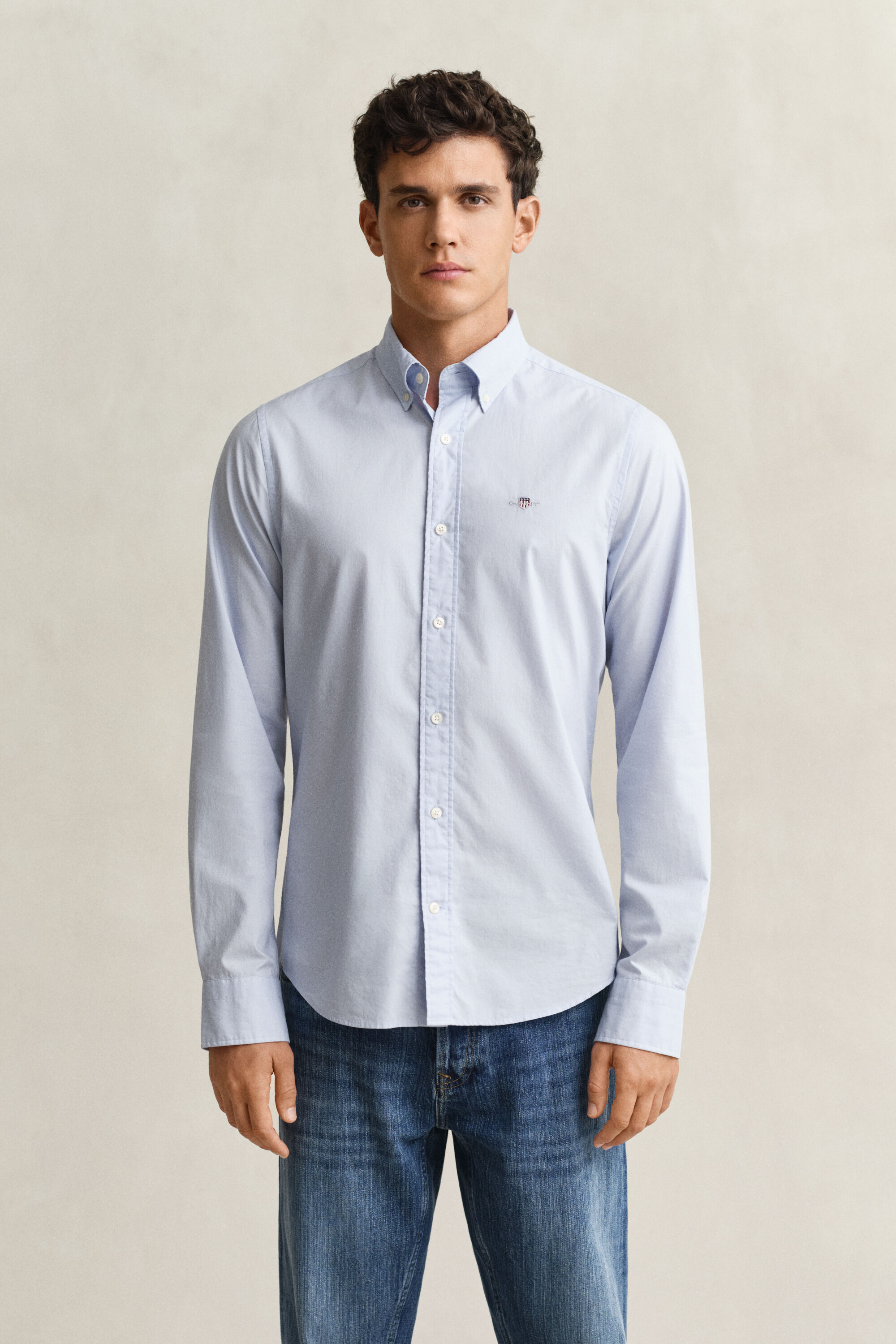 Camisa Slim Fit clásica de popelina