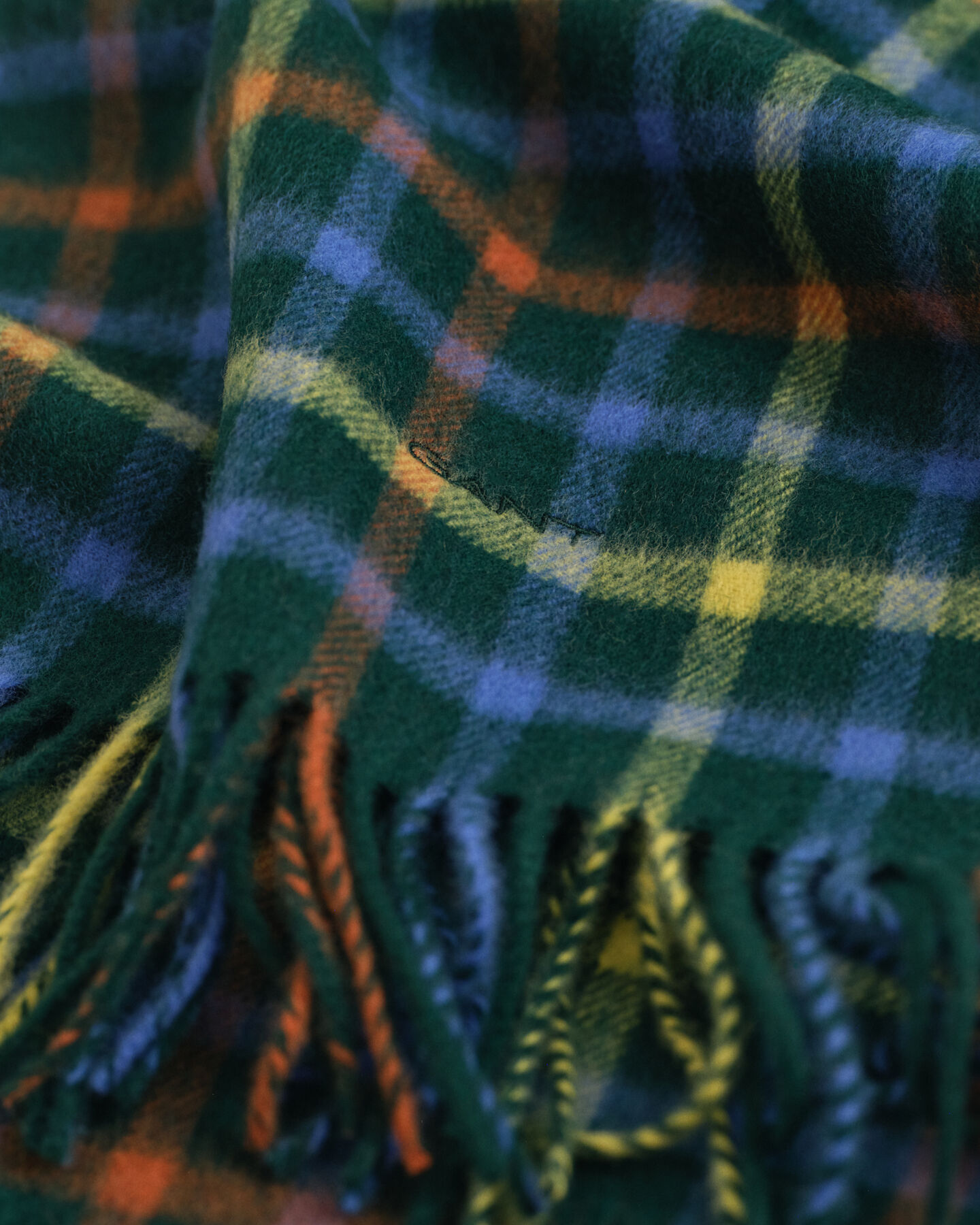 Bufanda de lana a cuadros