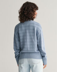 Cárdigan de algodón a rayas Tonal