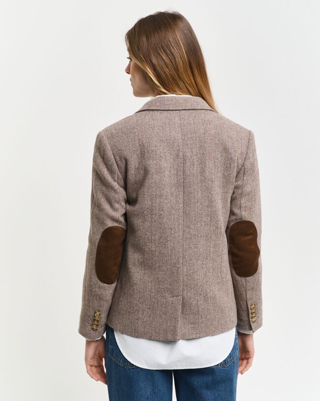 Americana corta Regular Fit con diseño de espiga