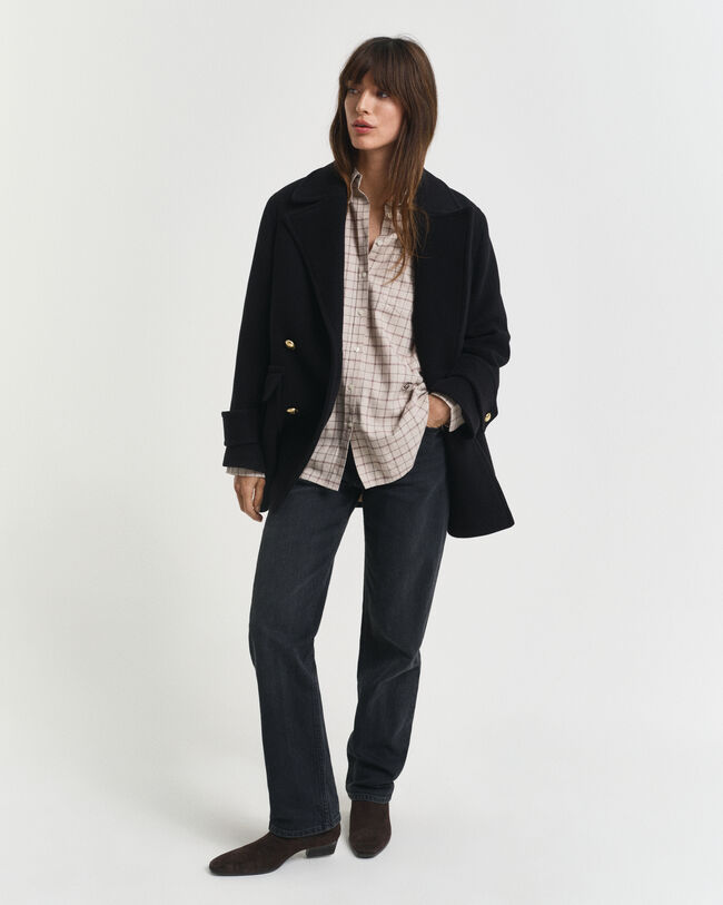 Camisa Relaxed Fit de franela perchada a cuadros