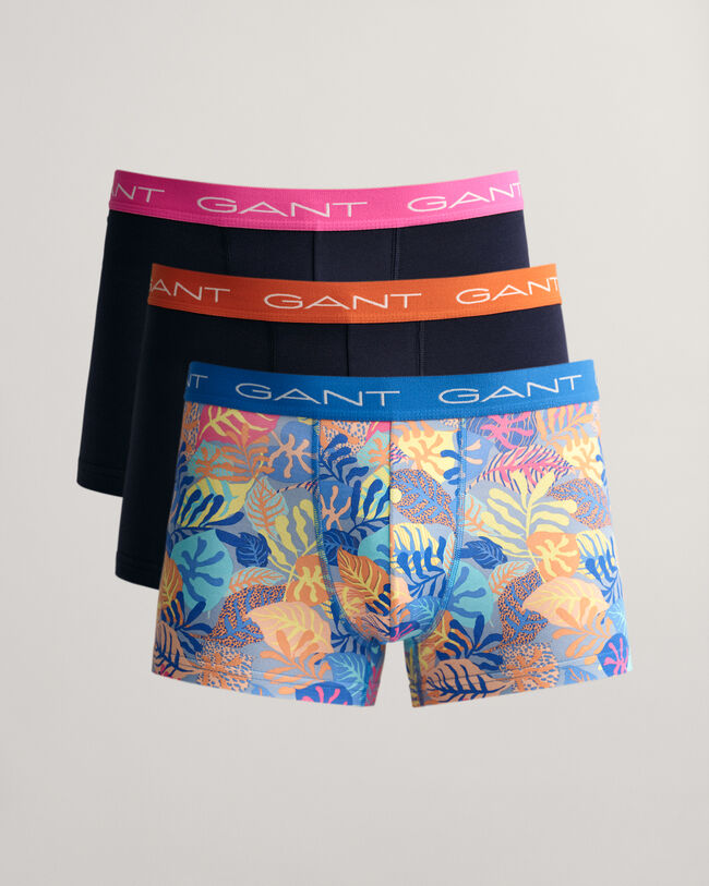 Paquete de tres b&oacute;xers con estampado Tropical