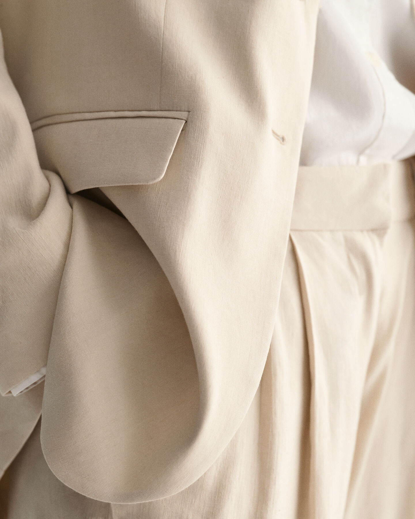 Americana Regular Fit de lino elástico