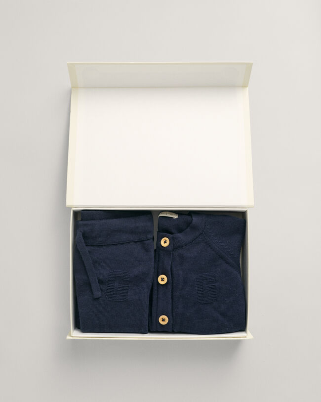 Set de regalo de c&aacute;rdigan y pantalones Baby
