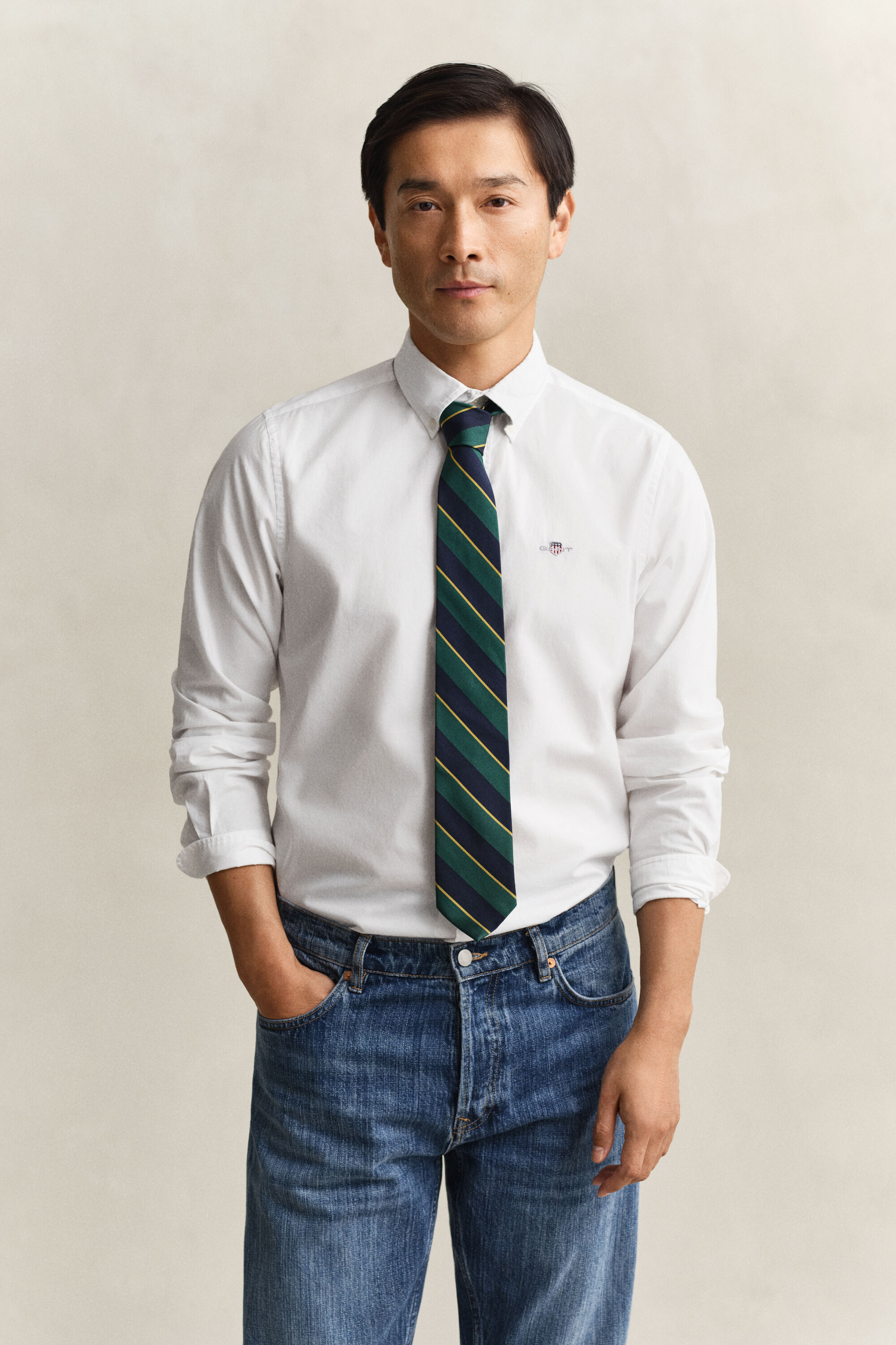 Camisa Slim Fit clásica de popelina