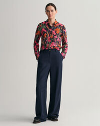 Camisa Regular Fit de seda y algod&oacute;n con estampado Iris