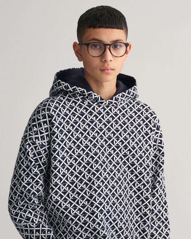 Sudadera con capucha extragrande Monogram Teen Boys
