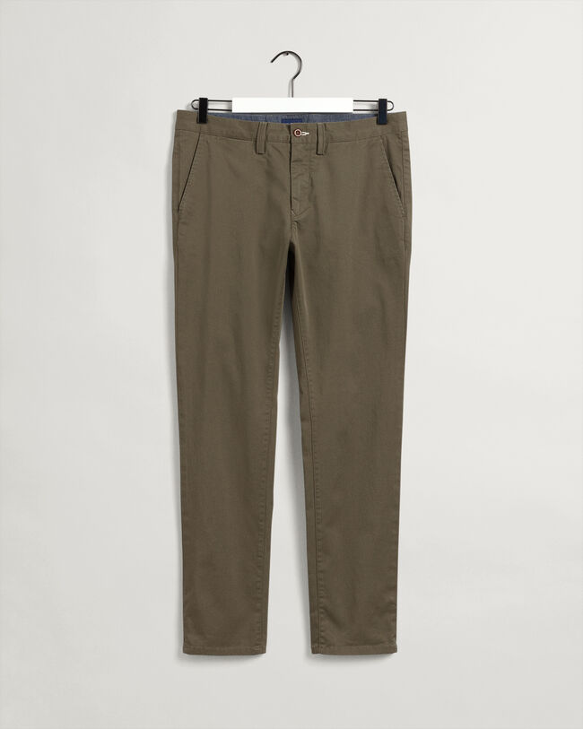 Pantalones chinos Slim Fit de sarga Hallden