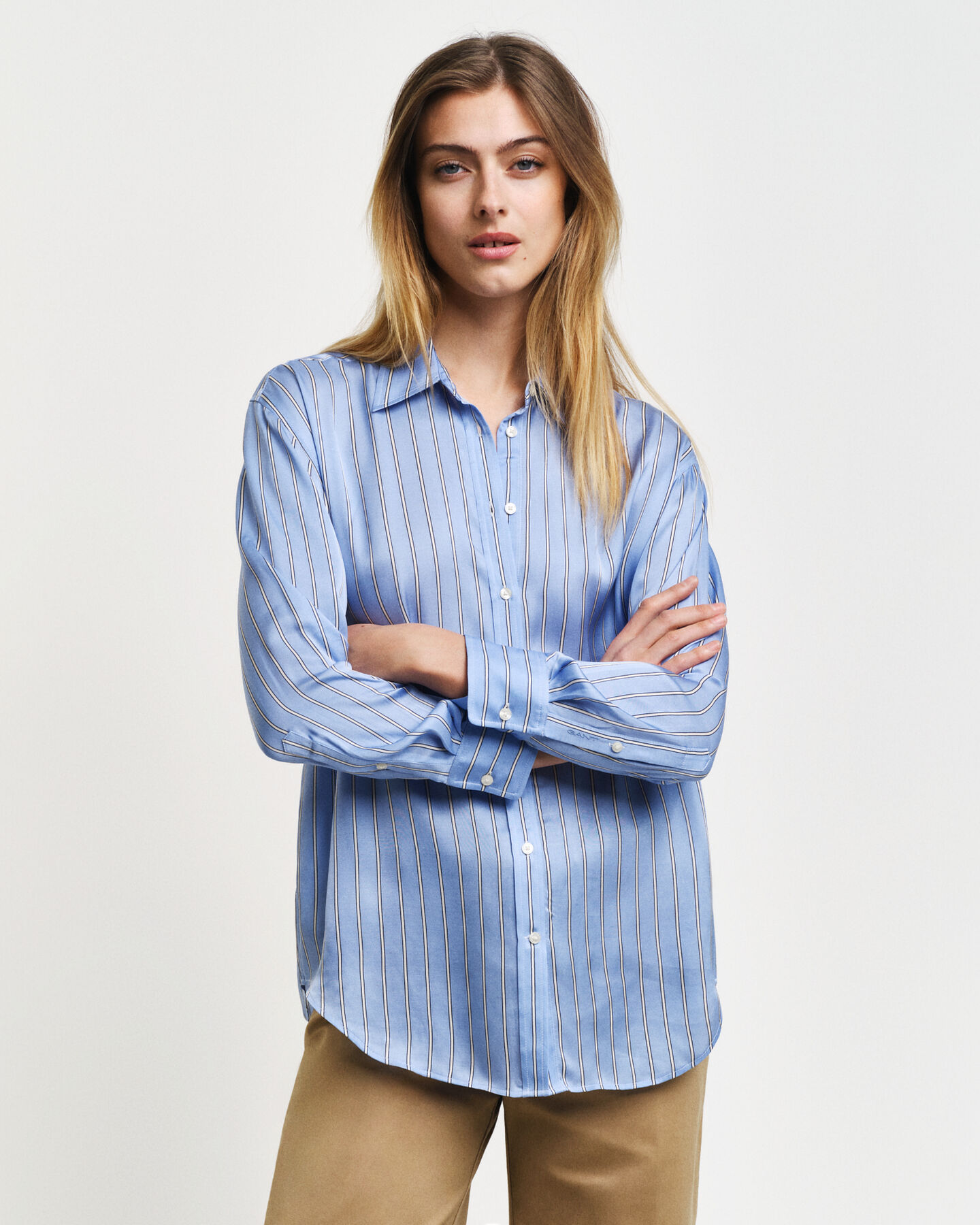 Camisa Relaxed Fit fluida a rayas
