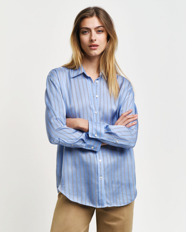 Camisa Relaxed Fit fluida a rayas