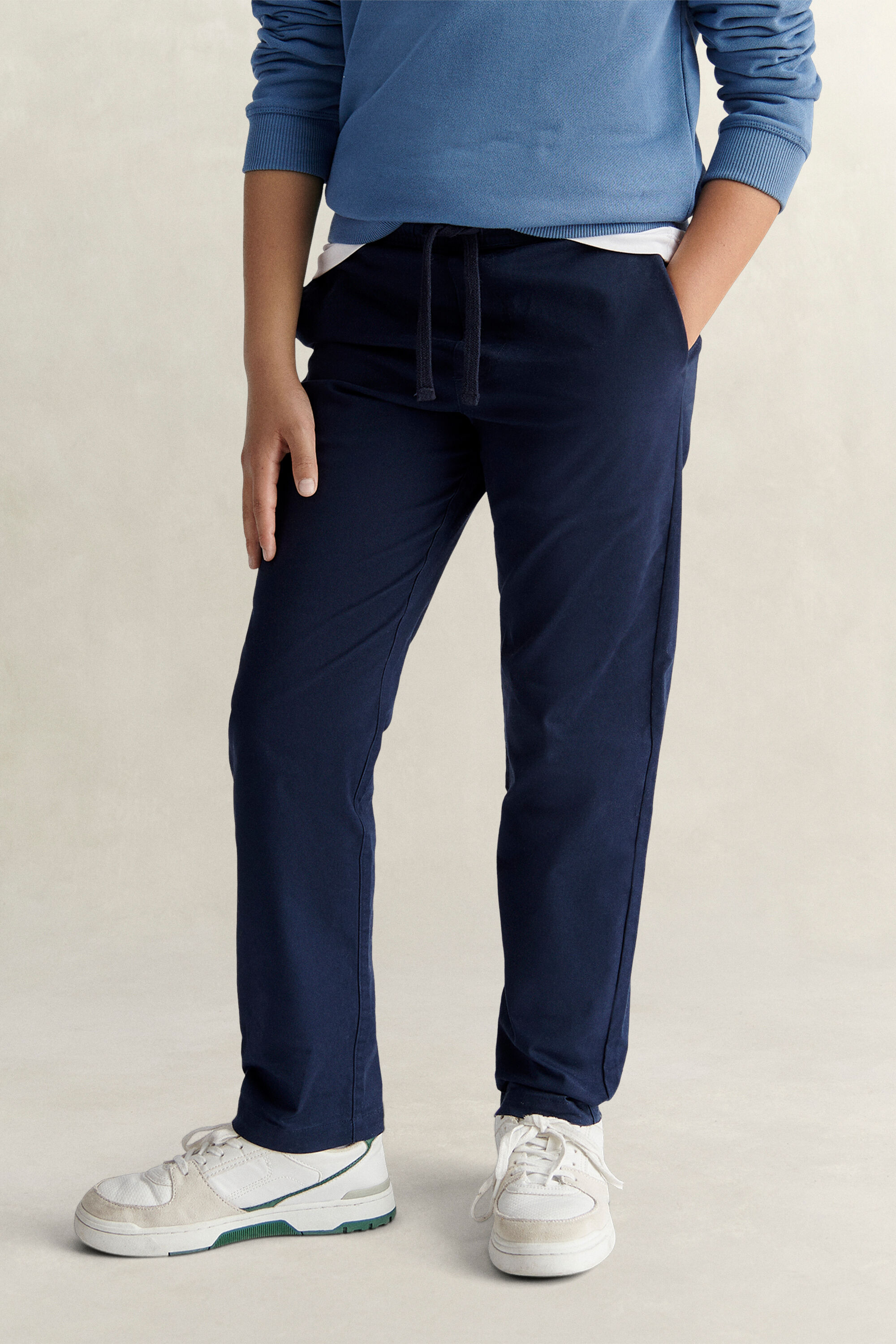 Pantalones chinos con cordón ajustable Teen Boys