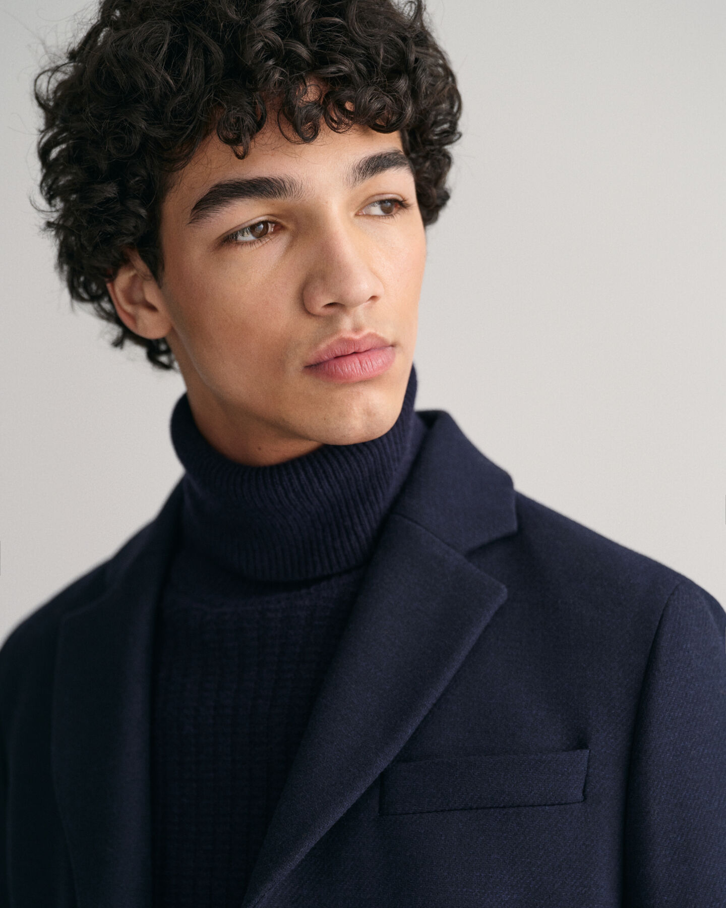 Sobretodo de lana clásico Tailored Fit