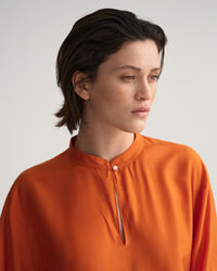 Blusa Popover de seda y lyocell
