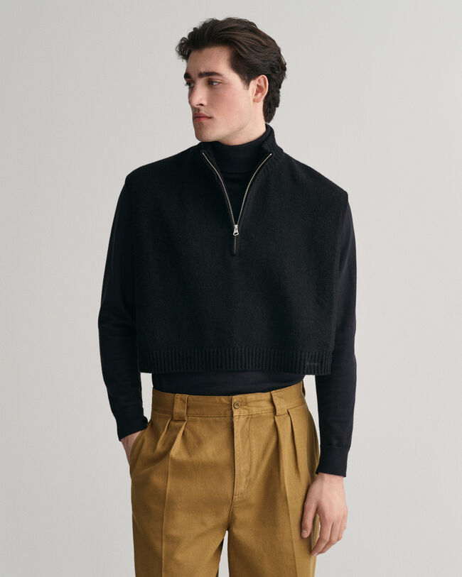 Pechera de lana con cremallera