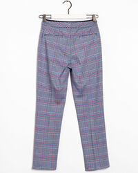 Pantalones pitillo de punto a cuadros