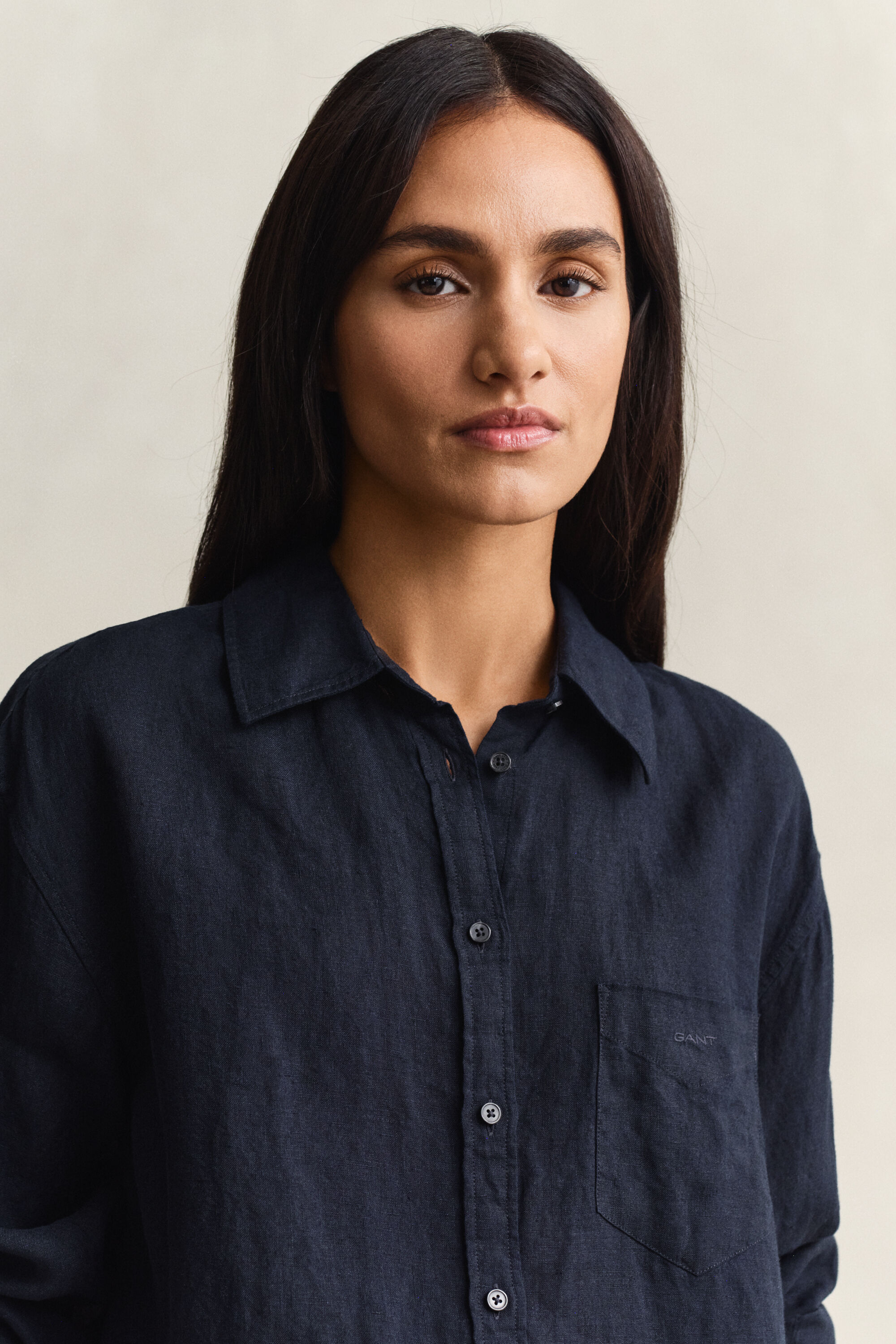 Camisa Relaxed Fit de lino