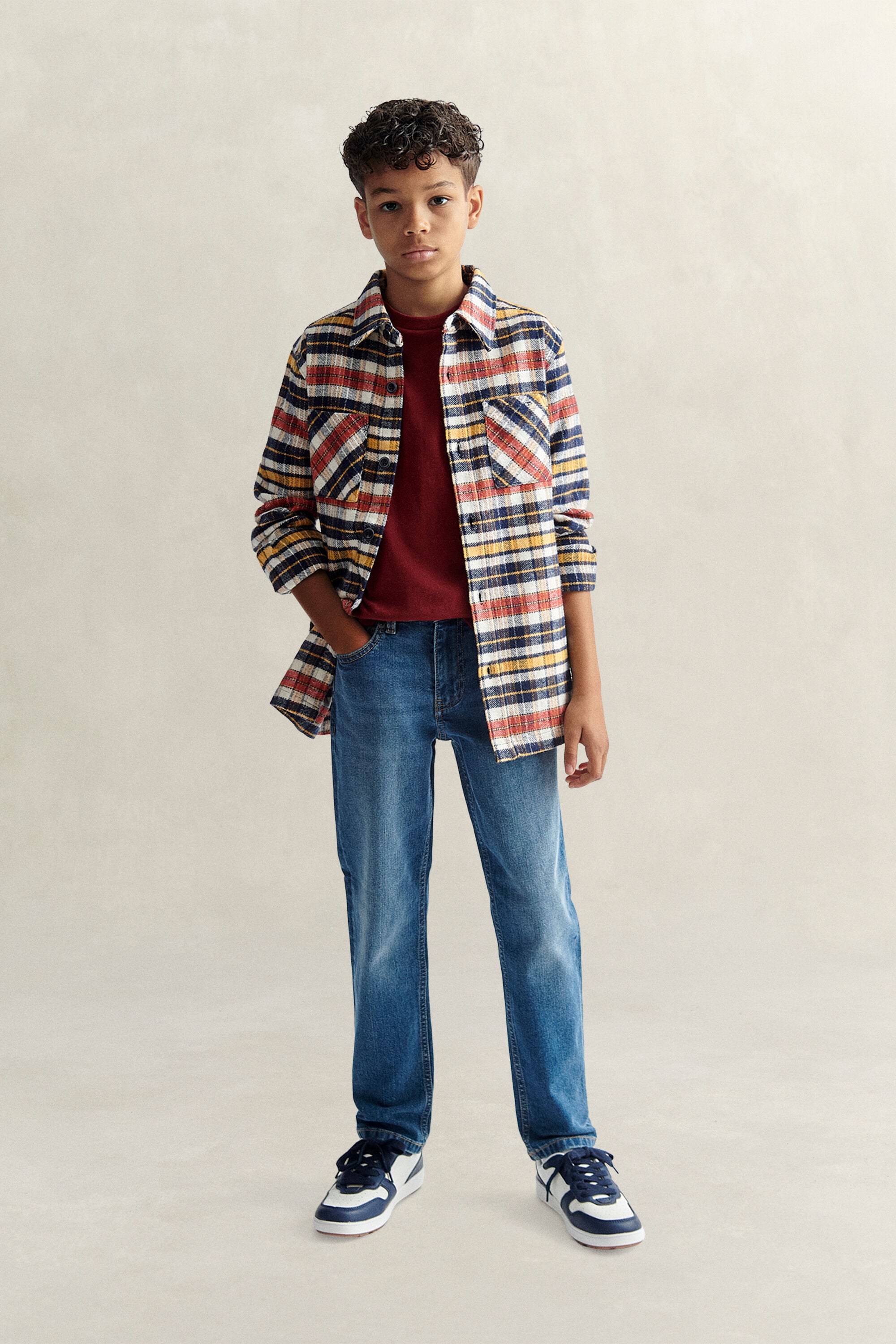 Sobrecamisa de cuadros Teen Boys
