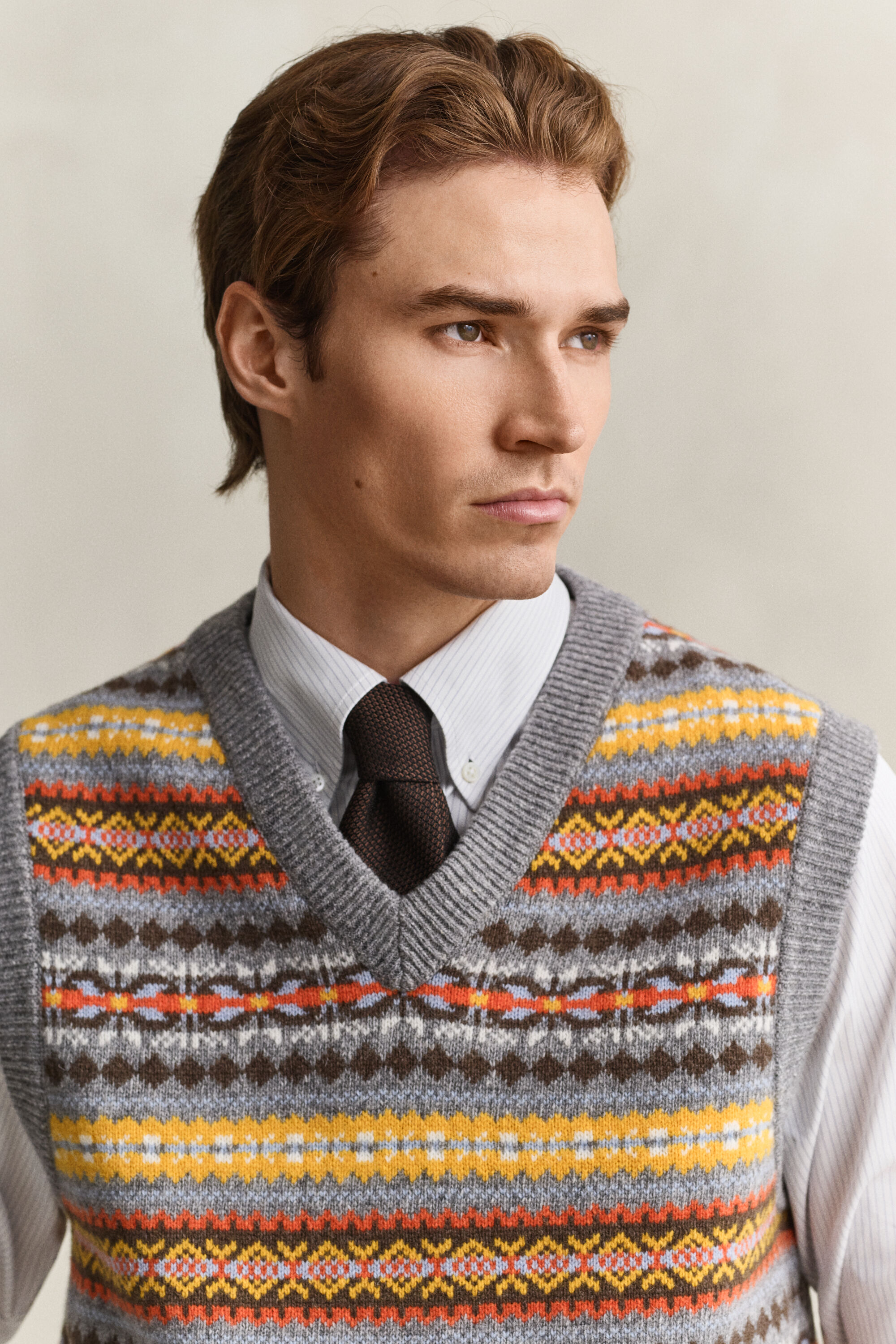 Chaleco con diseño Fair Isle