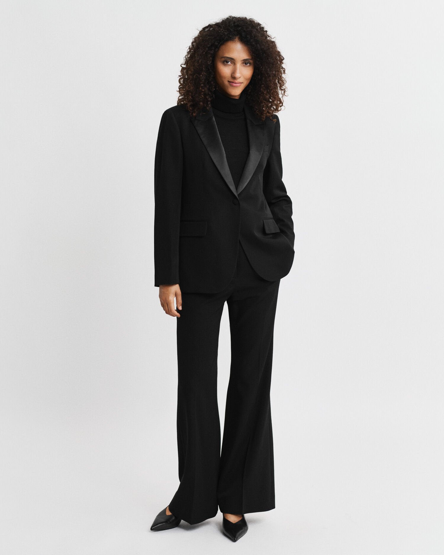 Americana Regular Fit Tuxedo en mezcla de lana