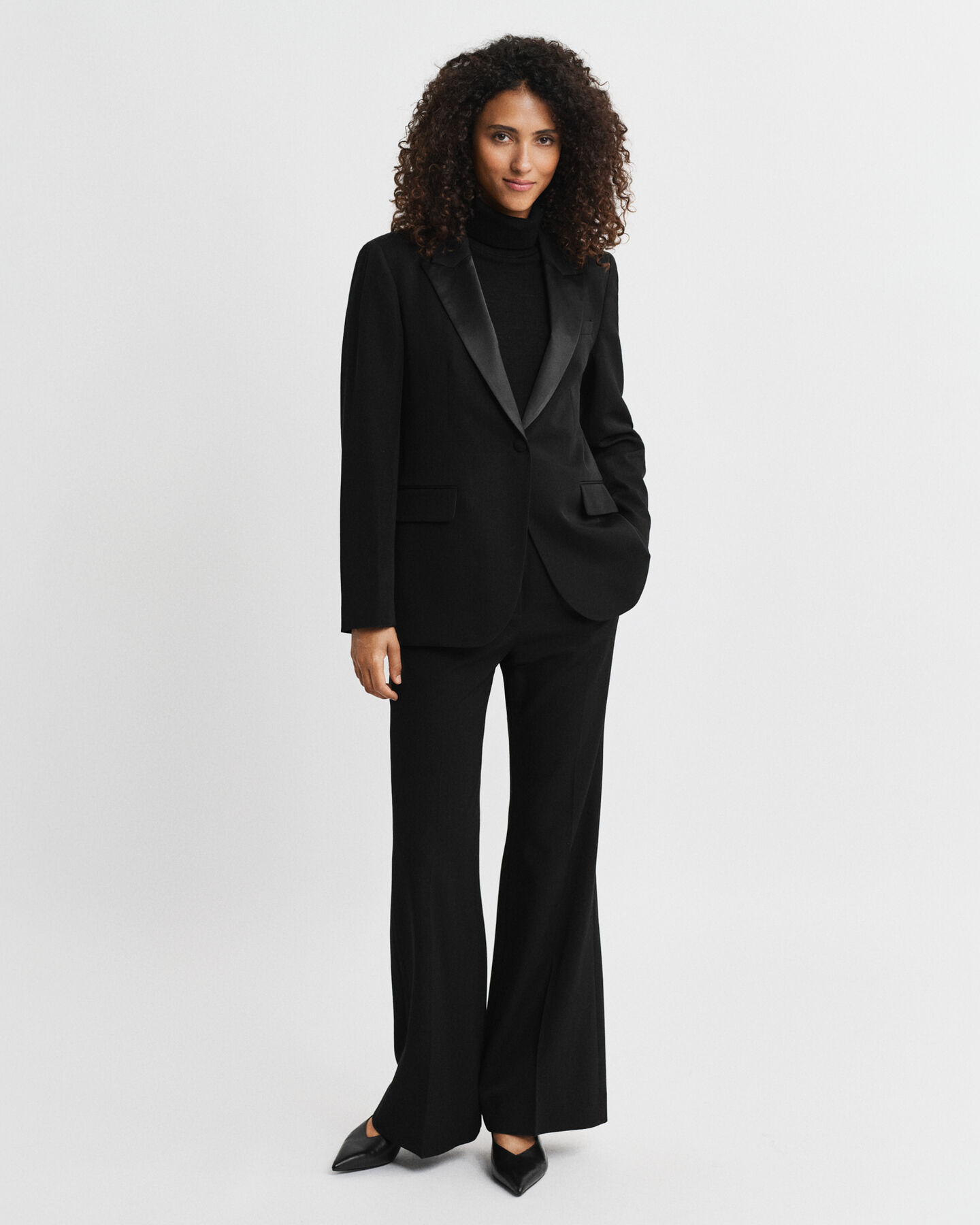 Americana Regular Fit Tuxedo en mezcla de lana